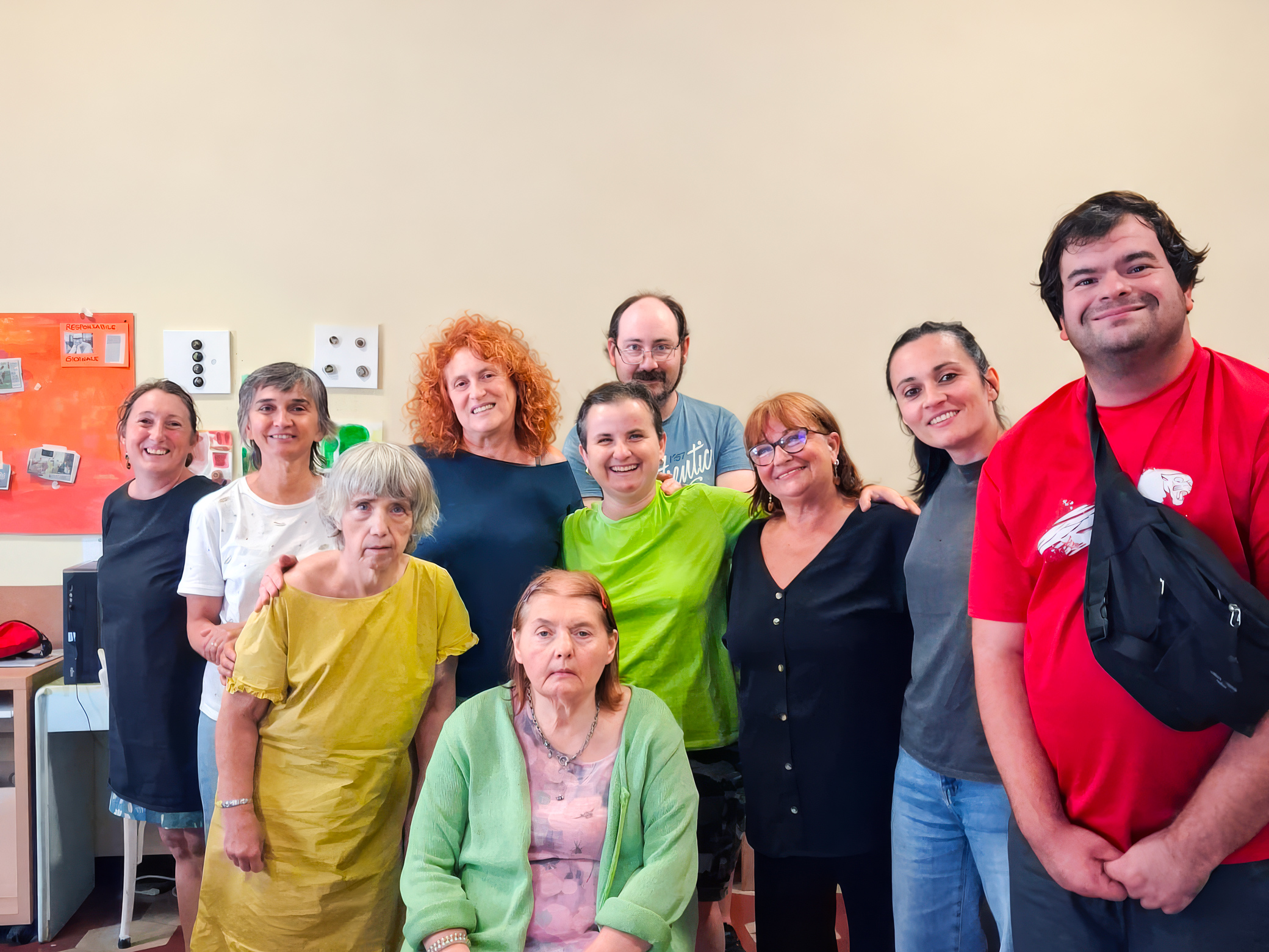 Il gruppo del centro socio-occupazionale La Tartaruga di Bobbio, gestito dalla Cooperativa Eureka.